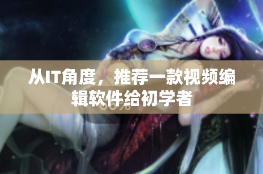 从IT角度，推荐一款视频编辑软件给初学者