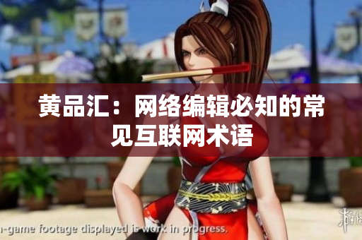 黄品汇：网络编辑必知的常见互联网术语