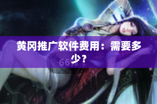 黄冈推广软件费用：需要多少？