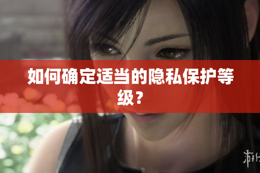如何确定适当的隐私保护等级？