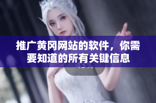 推广黄冈网站的软件，你需要知道的所有关键信息