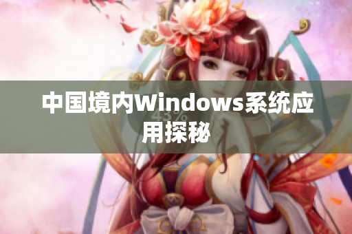 中国境内Windows系统应用探秘