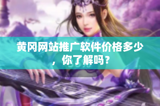 黄冈网站推广软件价格多少，你了解吗？