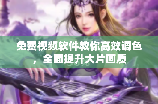 免费视频软件教你高效调色，全面提升大片画质
