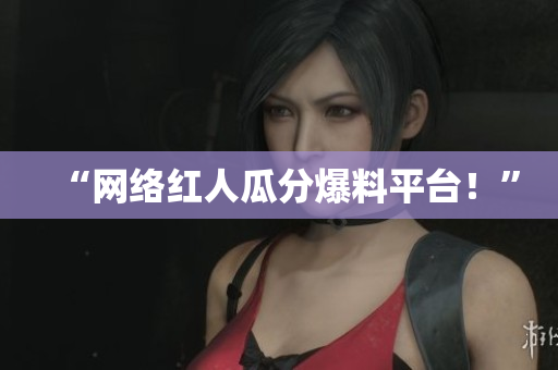 “网络红人瓜分爆料平台！”