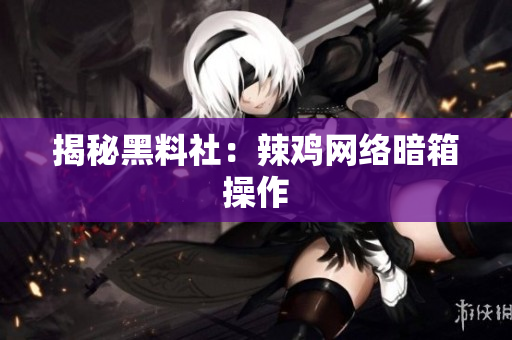 揭秘黑料社：辣鸡网络暗箱操作