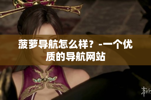 菠萝导航怎么样？-一个优质的导航网站