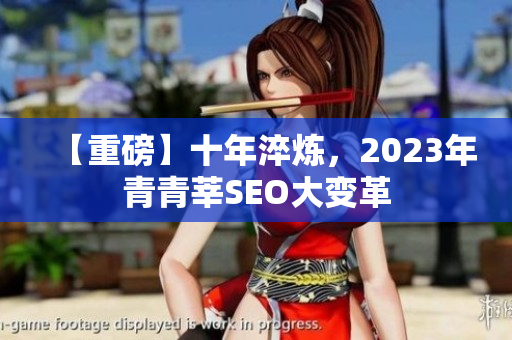 【重磅】十年淬炼，2023年青青莘SEO大变革