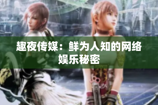 趣夜传媒：鲜为人知的网络娱乐秘密