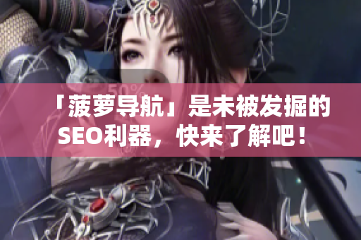 「菠萝导航」是未被发掘的SEO利器，快来了解吧！
